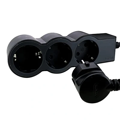 Afbeelding van Stekkerdoos zwart 3x2P + E met kabel 1,5 meter / mm2 standaard NIEUW Legrand