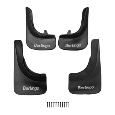 Afbeelding van Omad Spatborden Compatible met Citroen Berlingo 1996 Voertuig Voor Achter Set 4 Stukken Zwart
