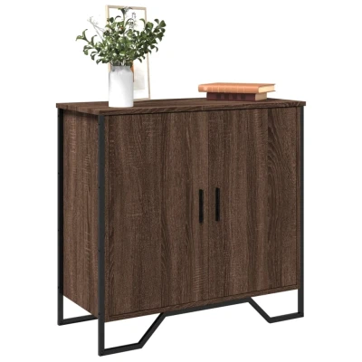 Afbeelding van Dressoir 78x35,5x74,5 cm bewerkt hout bruin eikenkleur