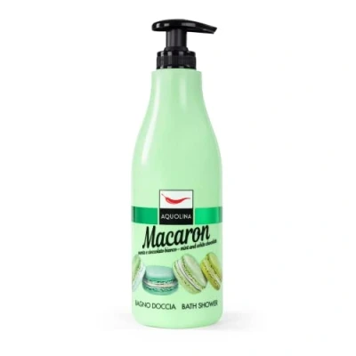 Afbeelding van Aquolina Douchegel Macaron Mint en Witte Chocolade. Zacht licht schuimbad dat snel wordt opgenomen 500 ml