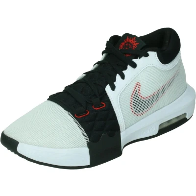 Afbeelding van Nike Performance Lebron Witness VIII Basketbalschoenen, Heren, Maat: 42, White/black/university red Textiel/ synthetisch