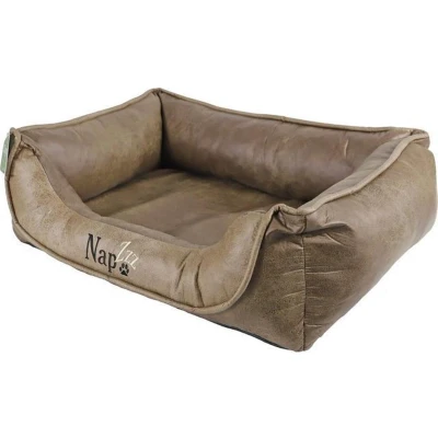 Afbeelding van Nap&#039;zzz divan leatherlook duo donkerbruin/bruin 80x60 cm Gebr. de Boon