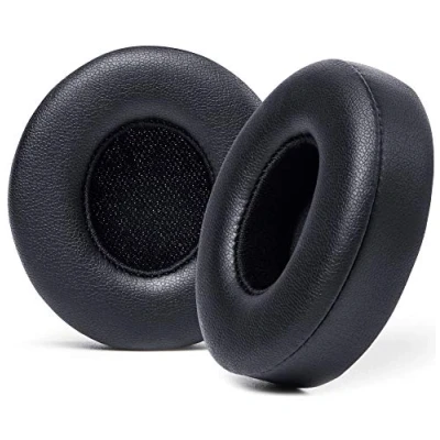 Afbeelding van WC Extra Dikke Vervangende Oorkussens voor Beats Solo 2 &amp; 3 by Wicked Cushions Wireless ON Ear Headphones Zacht Leer, Luxe Memory Foam, Sterke Kleefkracht Zwart