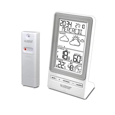 Afbeelding van La Crosse Technology WS6819 voorspelling, temperatuurwaarschuwing en comfort index weerstation, zilverkleurig