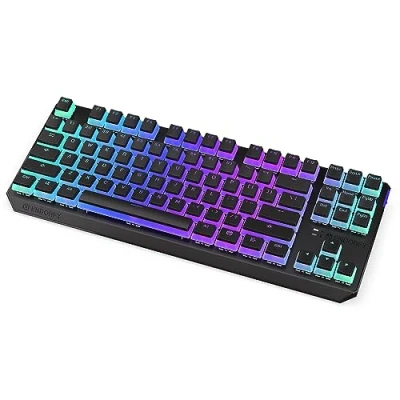 Afbeelding van ENDORFY Thock TKL Wireless Red Pudding, Kailh Box Lineaire schakelaars, PBT Pudding keycaps, draadloos toetsenbord 2,4 GHz en Bluetooth, 80% mechanisch toetsenbord, QWERTY lay out, EY5A119