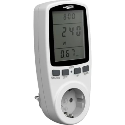 Afbeelding van ANSMANN APM 2 Digitale energiekostenmeter, energieverbruikmeter, energiemeter tot 3680 W, inclusief geheugenfunctie en geïntegreerde aanraakbeveiliging, energiebesparing