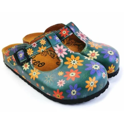 Afbeelding van GOBY Flower Parade Instappers Handmade en Vegan Vrolijk Comfortabel Maat 41