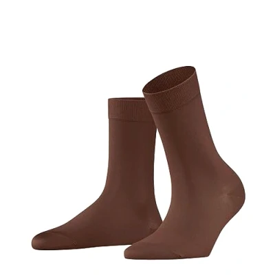 Afbeelding van FALKE Dames Sokken Cotton Touch W SO Katoen Eenkleurig 1 Paar, Bruin (Brandy 5167) nieuw milieuvriendelijk, 39 42