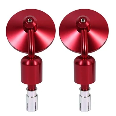 Afbeelding van 7/8 &quot;Motorfiets Hand Bar Achteruitkijkspiegels Universele Verstelbare 3 &quot;Ronde End Zijspiegels Motorfiets Zijspiegel voor Crossmotor Scooter ATV(rood) spiegels