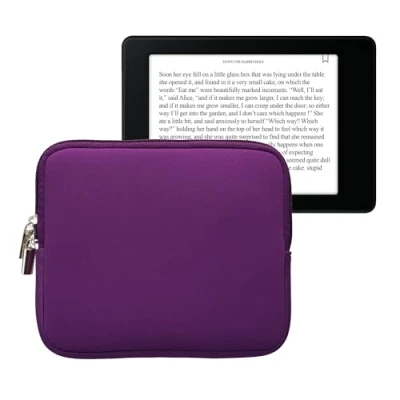 Afbeelding van kwmobile Neopreen e Reader Pouch Maat 6 7&quot; eReader Universele eBook Sleeve Case met Rits Violet