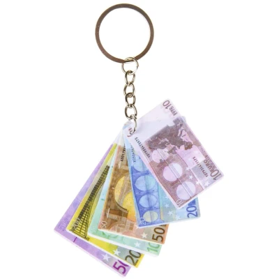 Afbeelding van Duckiez Sleutelhanger Eurobiljetten 12 stuks
