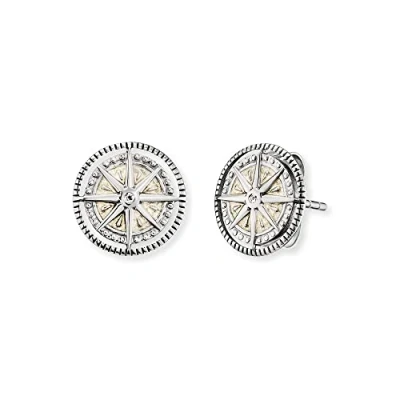 Afbeelding van Engelsrufer Oorstekers Gerhodineerd Sterling Zilver ERE WINDROSE ENP ZI