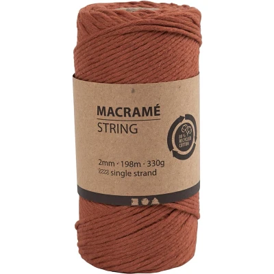 Afbeelding van Creativ Company Macrame Koord Burnt Orange, 198m
