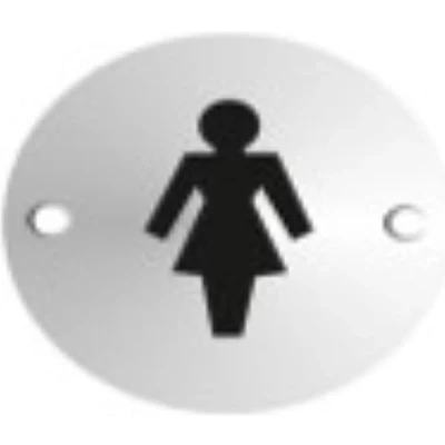 Afbeelding van Seco Pictogrambord voor dames, diameter 72 mm 1,5 satijn geanodiseerd aluminium