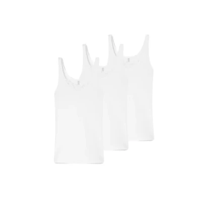 Afbeelding van Schiesser 3 PACK Hemd, Dames, Maat: 48, Weiß
