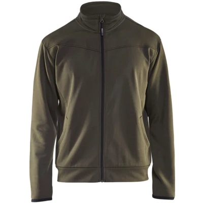 Afbeelding van Blåkläder Sweatshirt unite met rits zwart groen, maat XL, Geschikt voor Veehouderij