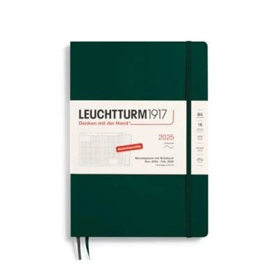 Afbeelding van LEUCHTTURM1917 370605 maandplanner &amp; notitieboek Composition (B5) 2025, 16 maanden, softcover, Forest Green, Duits
