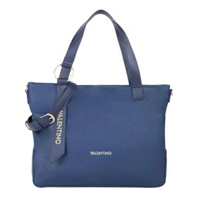 Afbeelding van VALENTINO Shopper Schoudertas Peonies Re Shopping Bag Blu Donkerblauw