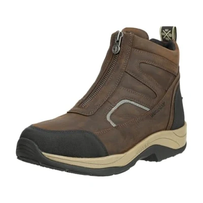 Afbeelding van Suedwind rijlaarzen Field FZ GripFTX Unisex lederen laarzen stal &amp; terrein all weather enkellaarzen YKK rits aan de voorkant, micro dry voering, zool chocolade maat 36 46, chocolate
