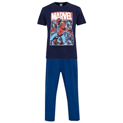 Afbeelding van Marvel Mens&#039; Spiderman Pajamas Size Large Blue