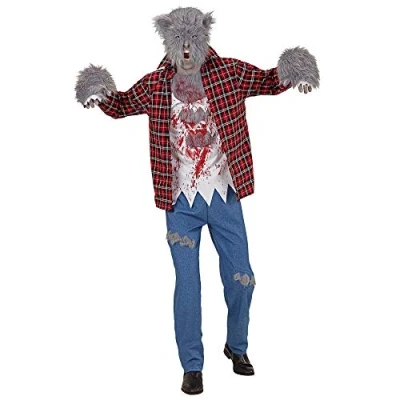 Afbeelding van Widmann Weerwolf Kostuum William Man Rood, Grijs Large Halloween Verkleedkleding