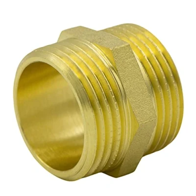 Afbeelding van VARIOSAN Dubbele nippel 15976, 1 1/2&quot; AG/AG, messing, geschikt voor drinkwater