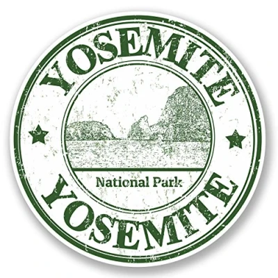 Afbeelding van 2 x 10 cm Vinyl Yosemite USA Vlag Auto iPad Laptop Reizen Bagage #5484 10cm As shown.