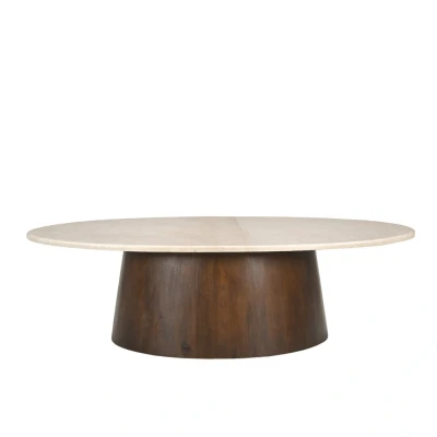Afbeelding van Livingfurn Salontafel Bottecino Ovaal 120 cm Beige