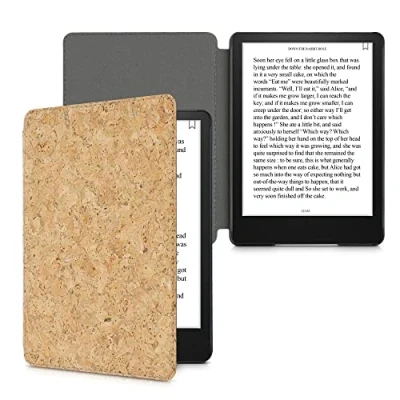 Afbeelding van kwmobile Kurken hoesje compatibel met Amazon Kindle Paperwhite 11. Generation 2021 Beschermende e reader Flip Cover In lichtbruin