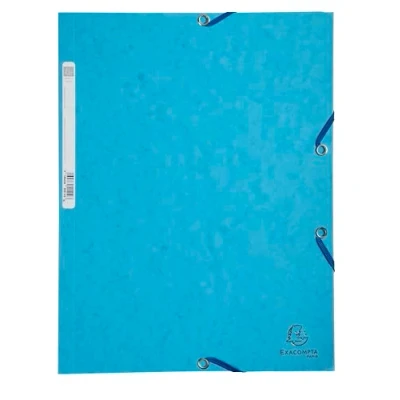 Afbeelding van Europa Elastiek 3 flappen mappen turquoise (25 stuks)