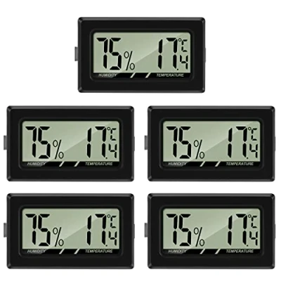 Afbeelding van Thlevel Thermometer en hygrometer, digitaal, met lcd scherm, 5 stuks