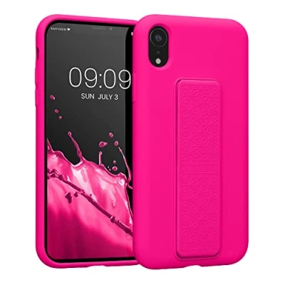 Afbeelding van kwmobile back cover voor smartphone Compatibel met Apple iPhone XR 1x beschermhoesje van kunststof In neon roze