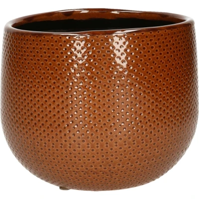 Afbeelding van Gabriel pot round ochre h14xd16cm Mica Decorations