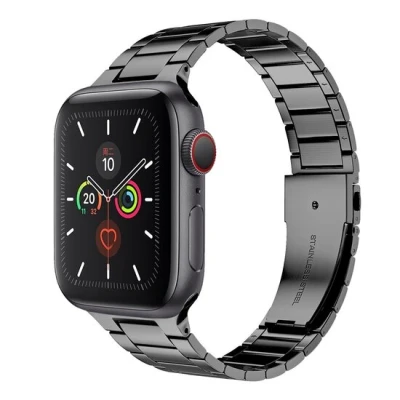 Afbeelding van Apple watch Stalen schakelband Space Grey Geschikt voor 38mm / 40mm 41mm