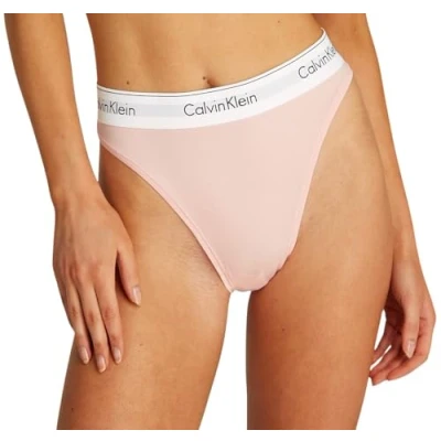 Afbeelding van CALVIN KLEIN Dames HOGE BEEN TANGA, Roze, L, Roze (Buff Pink), L