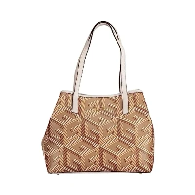 Afbeelding van GUESS Vikky Tote, damestas, eenheidsmaat, Taupe logo, Eén maat
