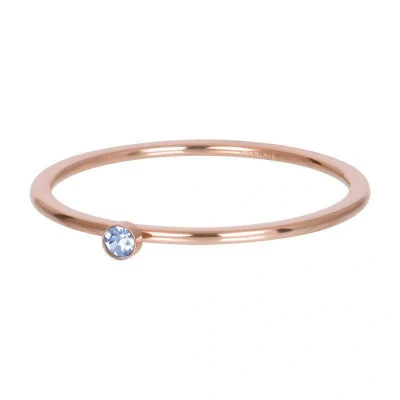 Afbeelding van Light sapphire 1 stone crystal iXXXi Vulring mm 18 / Rosé