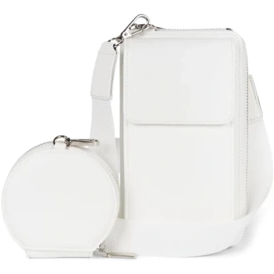 Afbeelding van styleBREAKER Dames Tassenset 2 delig Mini Tasje met Zakje voor mobiele telefoon en RFID Bescherming, Schoudertas, Tas telefoon, Crossbag 02012385, Kleur:Zwart