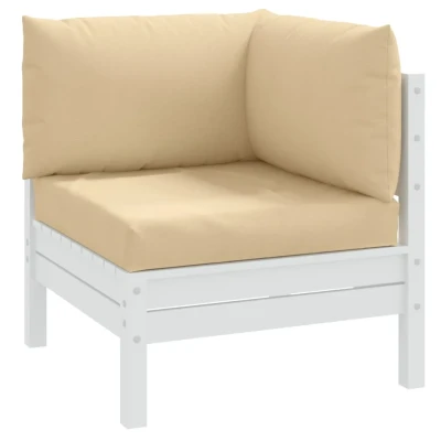 Afbeelding van Palletkussens 3 st stof gemêleerd beige