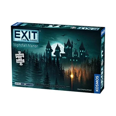 Afbeelding van EXIT: Nightfall Manor (with Jigsaw Puzzles) The Game A Kosmos Family Friendly, Puzzle Based at Home Escape Room Experience Collaborative for 1 to 4 Players, Ages 10+