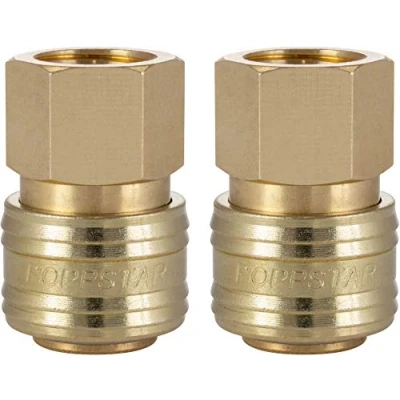 Afbeelding van Poppstar 2x Snelkoppeling Perslucht NW 7,2 met 3/8&quot; Schroef Binnendraad voor Persluchtaansluiting