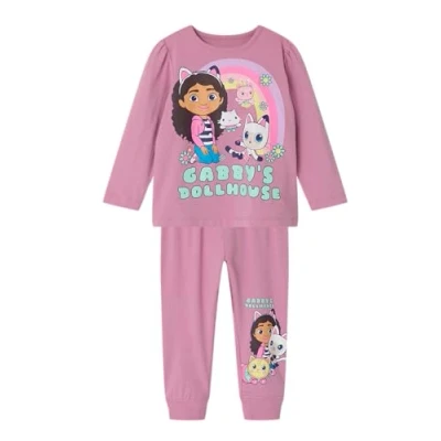 Afbeelding van Name it SET GABBY&#039;S Dollhouse Pyjama voor kinderen, Maat: 98/104, Mauve orchid