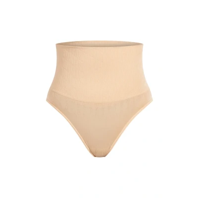 Afbeelding van Smilodox HIGH Waist String Shapewear String, Dames, Maat: Small, Nude