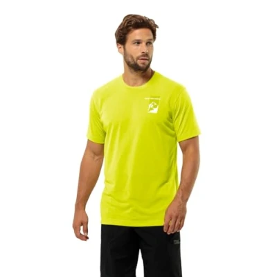 Afbeelding van Jack Wolfskin Vonnan S/S Graphic Tshirt print, Heren, Maat: Small, Firefly