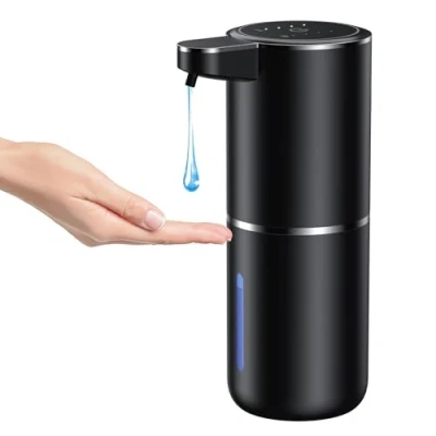 Afbeelding van Fantictas zeepdispenser, automatisch, wandbevestiging met sensor, infrarood, 380 ml, elektrische zonder boren, oplaadbaar via USB, IPX5 waterdicht, voor badkamer, toilet, keuken