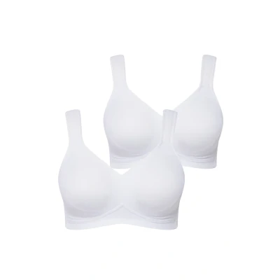 Afbeelding van Ulla Popken 2ER PACK Tshirt BH, Dames, Maat: 115C, Schneeweiß