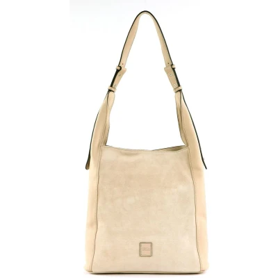 Afbeelding van FREDsBRUDER Leren Schoudertas Kelia Hobo Beige