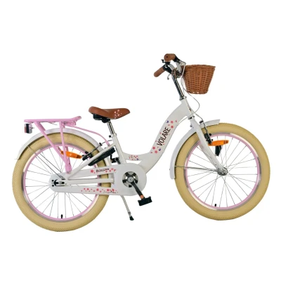 Afbeelding van Volare Blossom Kinderfiets Meisjes 20 inch Wit Twee handremmen