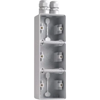 Afbeelding van Niko Hydro Opbouwbak 3V Ver. 2xM20 Grijs 700 84352