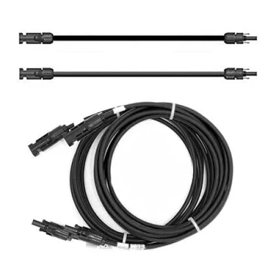 Afbeelding van Verlengkabel 4 mm² zonnekabel zwart met stekker aan beide zijden voor zonnepanelen PV GAK made in Germany (2 meter)